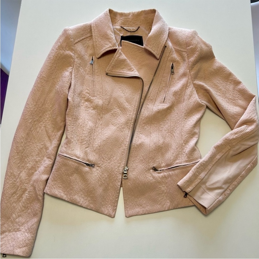 BCBGMaxAzria Pink Moto Jacket
